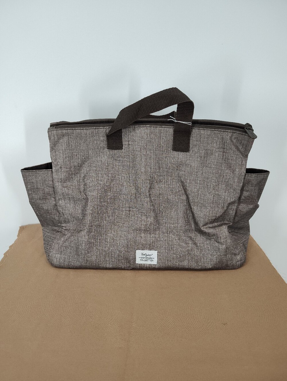 thirty-one Signature Collection Swap It Pocket Tote   Brown Crosshatch